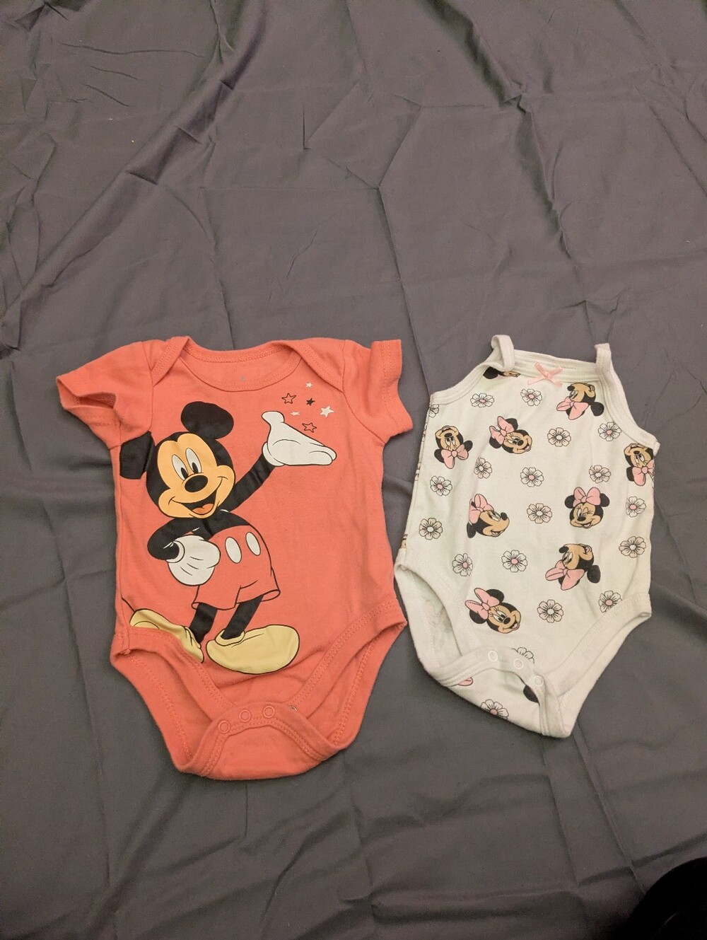 disney Mickey and Minnie mouse onesies
